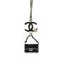 Chanel CC Enamel Flap Bag Pendant Necklace 