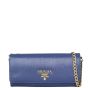 Prada Vitello Move Wallet on Chain Front With Chain
