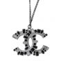 Chanel CC Crystal Pendant Necklace