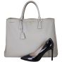 Prada Saffiano Lux Galleria Double Zip Tote Large Shoe