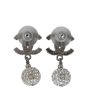 Chanel CC Crystal Ball Drop Earrings