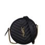 Saint Laurent Vinyle Round Camera Bag Front With Strap