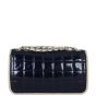 Chanel Chocolate Bar Flap Shoulder Bag Patent Back