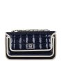Chanel Chocolate Bar Flap Shoulder Bag Patent Front