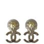 Chanel CC Pearl Flower Earrings