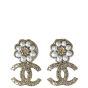 Chanel CC Pearl Flower Earrings