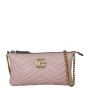 Gucci GG Marmont Matelasse Mini Chain Bag Front With Chain