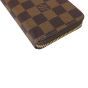 Louis Vuitton Clemence Wallet Damier Ebene Corner Close Up