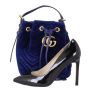 Gucci GG Marmont Bucket Bag Velvet Shoe