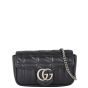 Gucci GG Marmont Super Mini Shoulder Bag Front With Chain