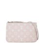 Louis Vuitton Double Zip Pochette Monogram Empreinte Front with Strap