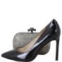 Bottega Veneta Knot Studded Python Trim Clutch