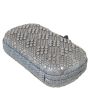 Bottega Veneta Knot Studded Python Trim Clutch