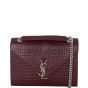 Saint Laurent Envelope Chain Bag Medium Croc-Embossed