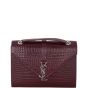 Saint Laurent Envelope Chain Bag Medium Croc-Embossed