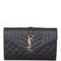 Saint Laurent Monogram Mix Matelasse Envelope Wallet on Chain