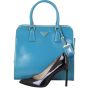 Prada Saffiano Vernice Pyramid Tote 
