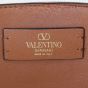 Valentino VLogo Plaque Top Handle Straw Bag