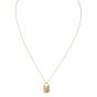 Tiffany & Co Emblem Lock 18k Rose Gold Pendant Necklace