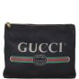 Gucci Logo Print Leather Pouch