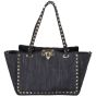 Valentino Rockstud Denim Tote Small