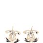 Chanel CC Crystal Stud Earrings
