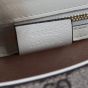 Gucci GG Supreme Padlock Small Saddle Crossbody Bag