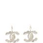Chanel CC Crystal Scalloped Drop Earrings