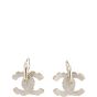 Chanel CC Crystal Scalloped Drop Earrings