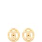 Chanel Oval Crystal CC Earrings