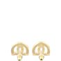 Chanel Oval Crystal CC Earrings