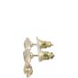 Chanel CC Half Crystal Stud Earrings