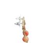 Chanel CC Pearl Coral Drop Earrings