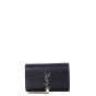 Saint Laurent Kate Tassel Chain Wallet Croc-Embossed