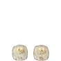 Chanel CC Enamel Button Earrings