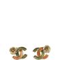 Chanel CC Camellia Stud Earrings