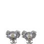 Chanel CC Bow Crystal Drop Earrings