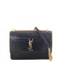 Saint Laurent Sunset Medium Croc-Embossed