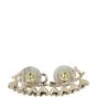 Chanel 'CHA-NEL' Hearts Crystal Stud Earrings