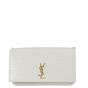 Saint Laurent Cassandre Phone Holder on Chain Croc Embossed