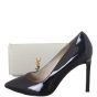 Saint Laurent Cassandre Phone Holder on Chain Croc Embossed