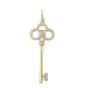 Tiffany & Co Crown Key 18k Yellow Gold Diamond Pendant