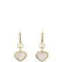 Chopard Happy Hearts Diamond Mother of Pearl 18k Yellow Gold Drop Earrings