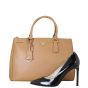 Prada Saffiano Lux Galleria Double Zip Tote Medium