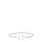 Tiffany & Co Tiffany T Wire Mother of Pearl 18k Rose Gold Bracelet