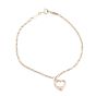 Tiffany & Co Elsa Peretti Open Heart Pendant 18k Rose Gold Bracelet