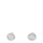Hermes Gambade Diamond 18k White Gold Stud Earrings