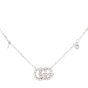 Gucci GG Running 18k White Gold Diamond Necklace