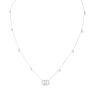 Gucci GG Running 18k White Gold Diamond Necklace