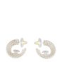 Chanel CC Crystal Hoop Earrings
